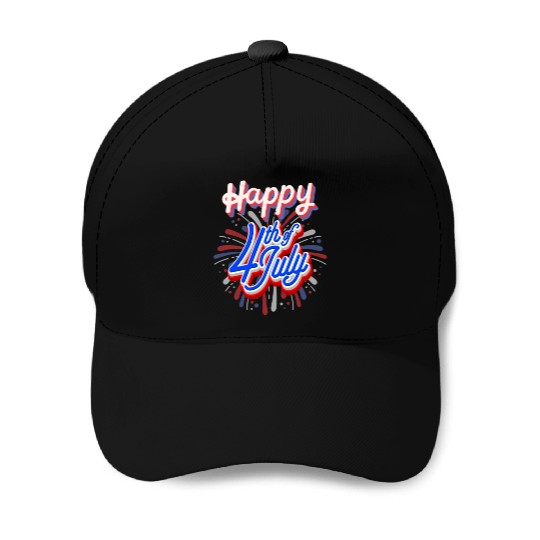 Happy 4th Of July Patriotic American Baseball Caps