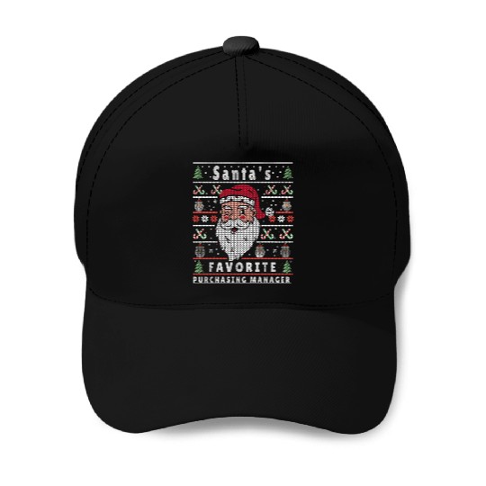 Santas XMAS Ugly Christmas Purchasing-Manager Baseball Caps