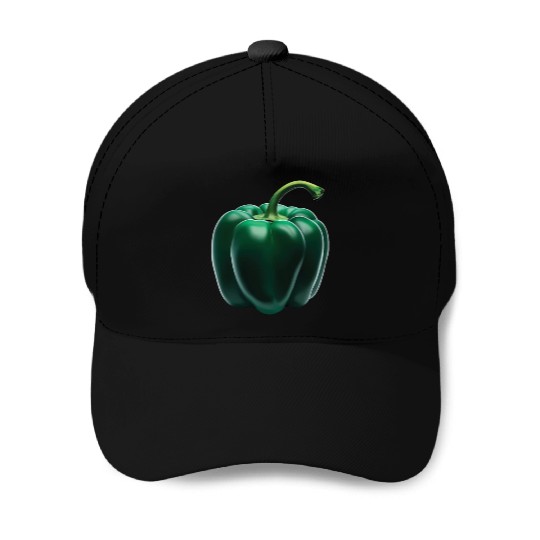 Green Bell Pepper Baseball Caps