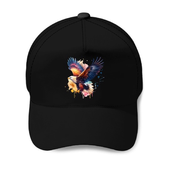Wedge-tailed Eagle in Flight Baseball Caps