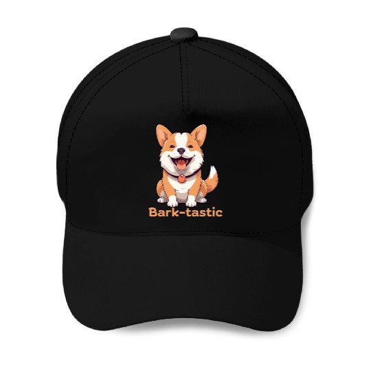 Cute shiba inu puppy dog with funny Bark-tastic te Baseball Caps