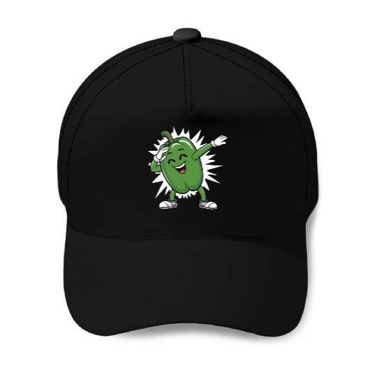Green Bell Pepper Dabbing Baseball Caps