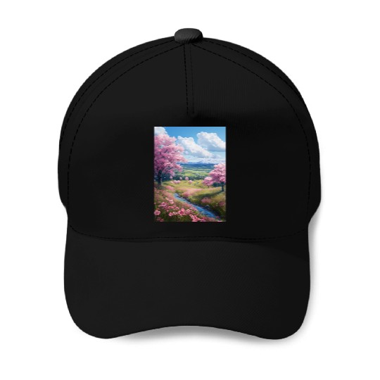 Cherry Blossom Baseball Caps