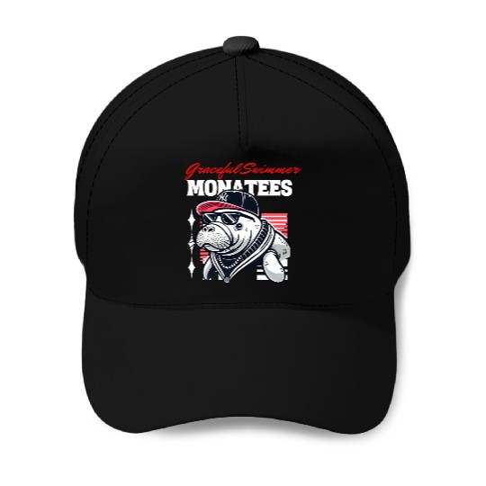 Hip-Hop Manatee Cool Baseball Caps