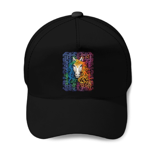 Mandala Animal Colorful Artwork Baseball Caps