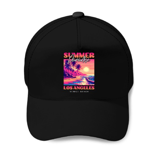 Summer Paradise Los Angeles Venice Beach Baseball Caps