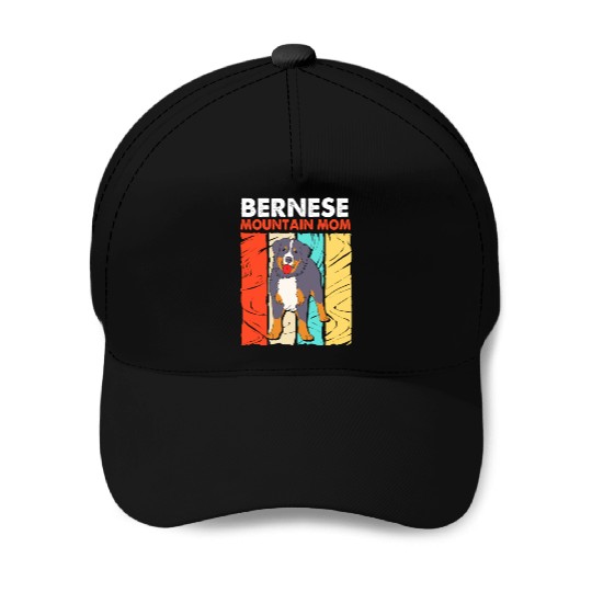 Retro Vintage Berner Mountain Mom Bernese Dog Baseball Caps