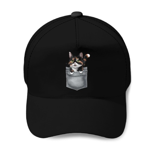 Japanese Bobtail Cat In Pocket Baseball Caps