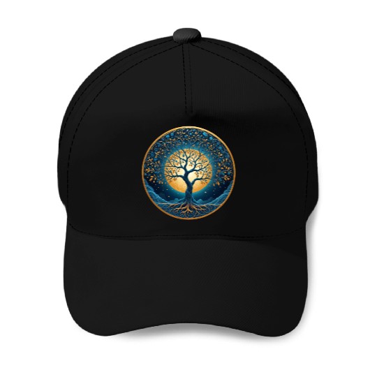 Irish Nordic Celtic Tree of Life Yggdrasil Baseball Caps