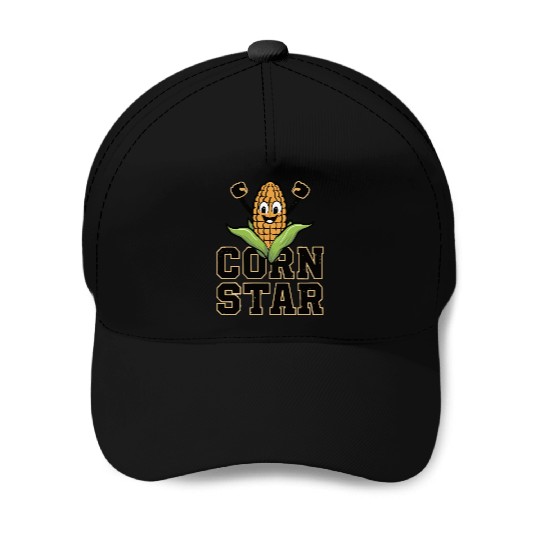 Funny Farm Food Baseball Caps Corny Cob Farmer Corn Star