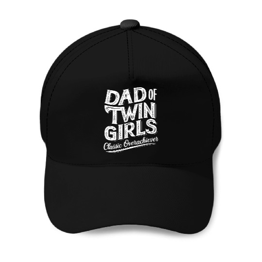 Dad of Twins Girls Baseball Caps Funny Father's Day