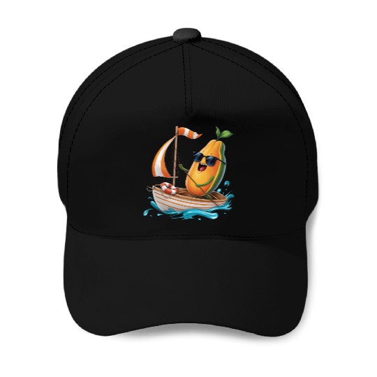 Fruit Boating Papaya Baseball Caps