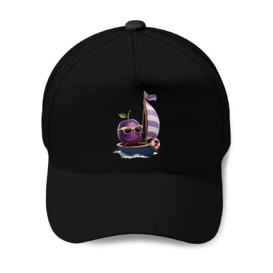 Fruit Boating Plum Baseball Caps