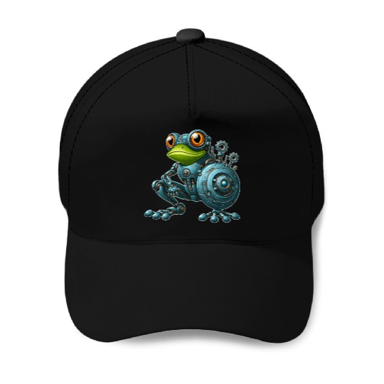 Cyborg Frog Toad Newt Robot Mech Design Baseball Caps