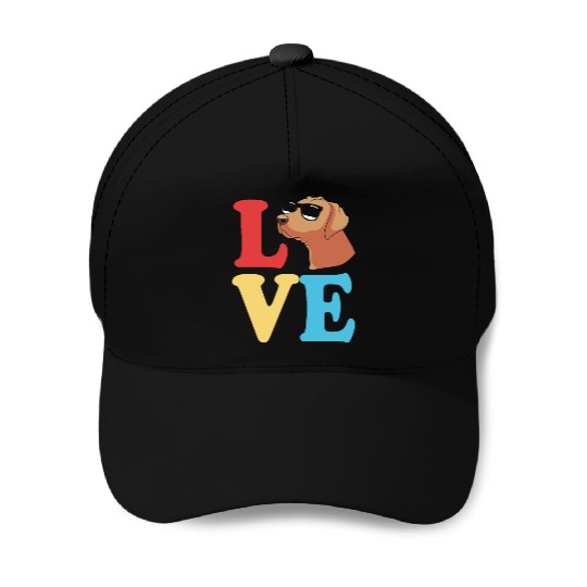Dog Lover Rhodesian Ridgeback Dog With Sunglasses Baseball Caps