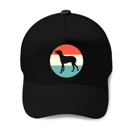 Retro Weimaraner Dog Silhouette Baseball Caps