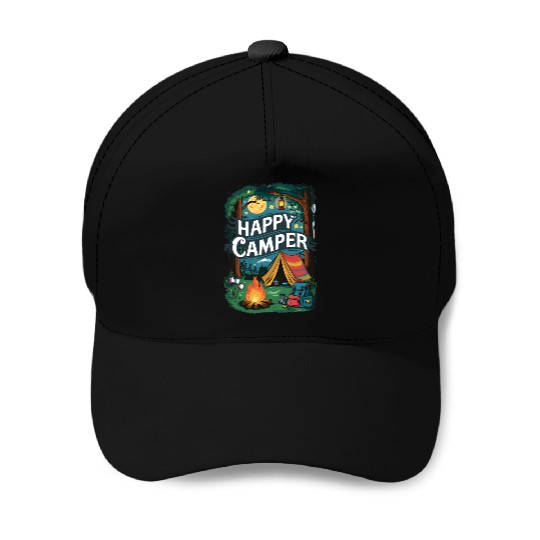 Happy Camper Delight Baseball Caps