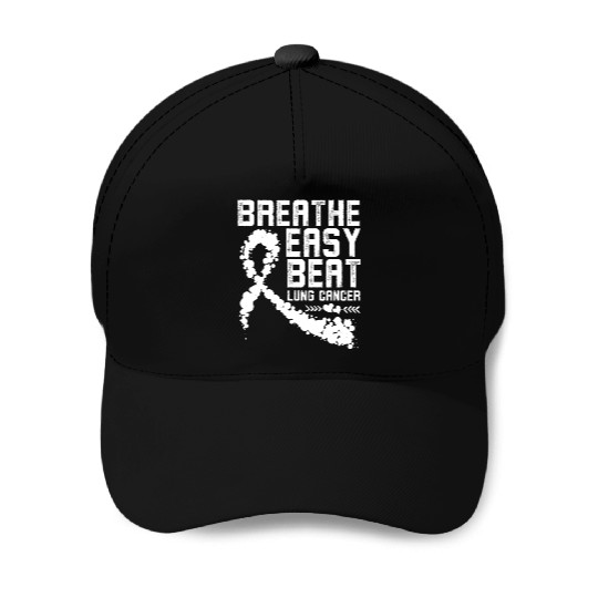 Breathe Easy Beat Lung Cancer Awareness Warriors Baseball Caps