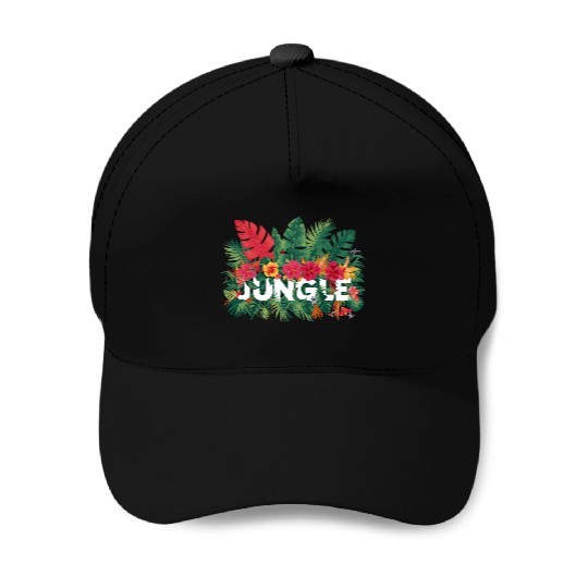 Vibrant Jungle Tropical Exotic Botanical Baseball Caps