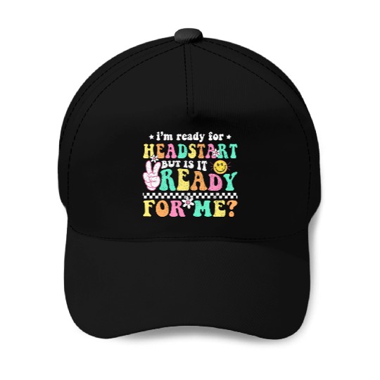 Groovy Back to School Headstart HomeSchool Head Baseball Caps