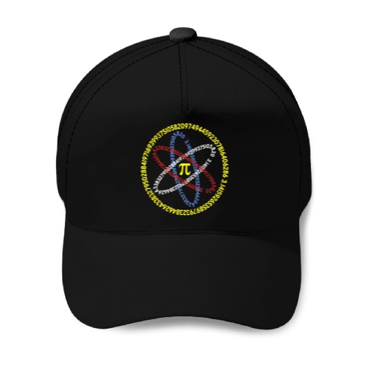 Math Lover Pi Day Atom Symbol Numbers 3.14 Baseball Caps