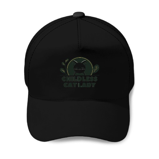 childless cat lady Baseball Caps