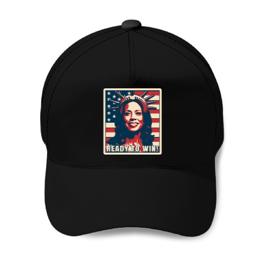 Kamala Harris, Election 2024, Ready To Win Baseball Caps