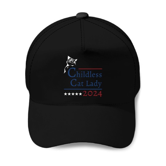 "Childless Cat Lady" Kamala Harris 2024 Baseball Caps
