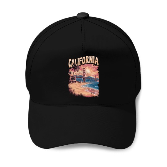 CALIFORNIA GOLDEN GATE BRIDGE BAY AREA Baseball Caps