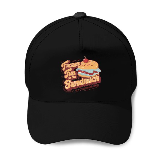 Ice Cream Sandwich Baseball Caps