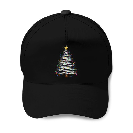 Christmas Light Tree Holiday Baseball Caps