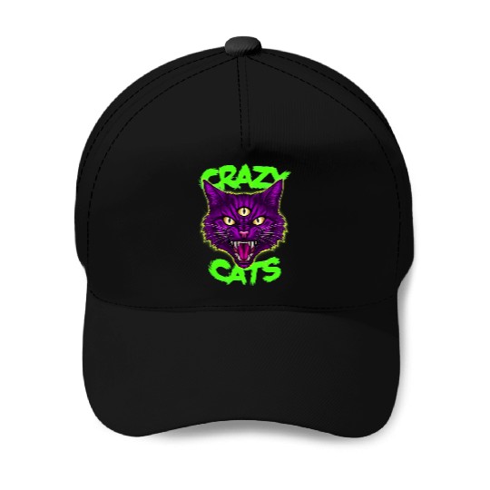 CRAZY CAT Baseball Caps