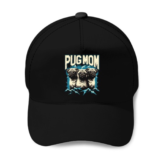 Pug Mom Bootleg Baseball Caps