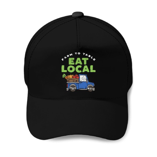 Farmers Market I Eat Local I Organic Food Baseball Caps