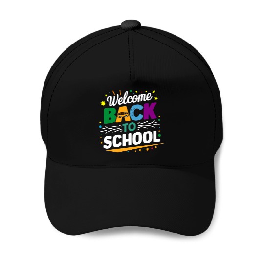 Welcome Back To School Bus Happy First Day Of Scho Baseball Caps