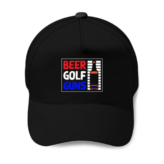 Beer Golf Guns Baseball Caps
