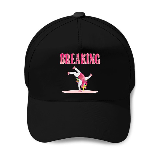 BREAKING DANCE UNICORN Baseball Caps