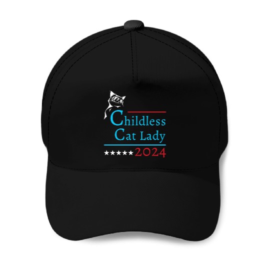 "Childless Cat Lady" Kamala Harris 2024 Baseball Caps