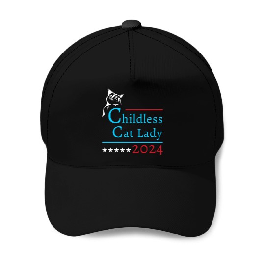 "Childless Cat Lady" Kamala Harris 2024 Baseball Caps