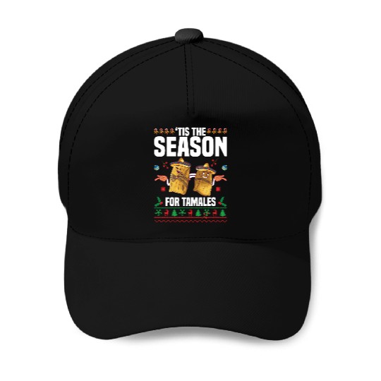 Tamales Ugly Christmas Sweaters Mexican Cinco De Baseball Caps