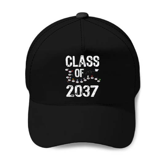 Funny Class of 2037 Grow With Me Back To School Baseball Caps