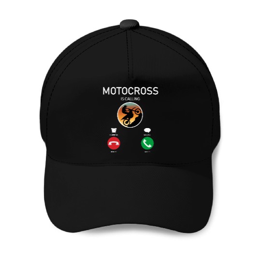 MOTOCROSS PHONE CALLING INTERFACE FUNNY DESIGN Baseball Caps