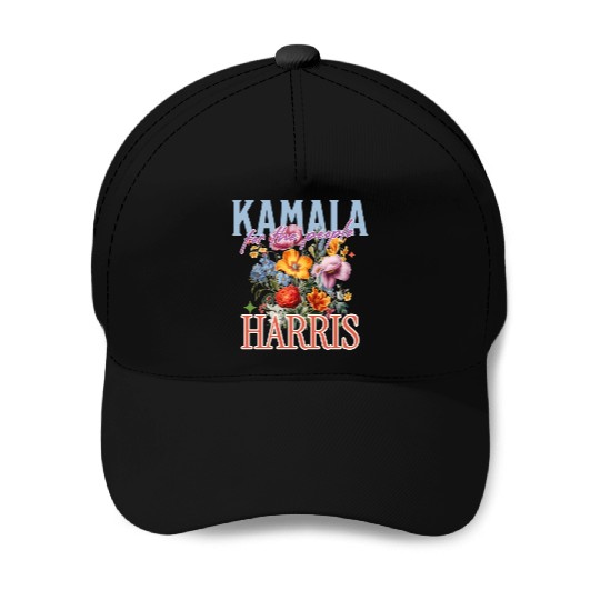 kamala harris floral Baseball Caps