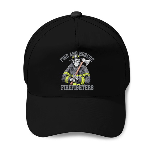 Firefighter - Heroic Fire and Rescue Art Baseball Caps