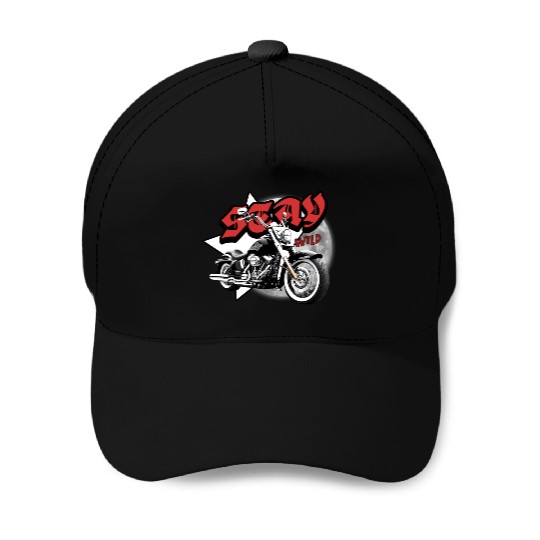 'Stay Wild' Motorcycle, Star, Moon GD Baseball Caps