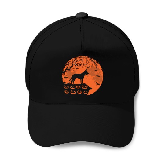 Belgian Malinois And Moon Halloween Dog Lover Gift Baseball Caps