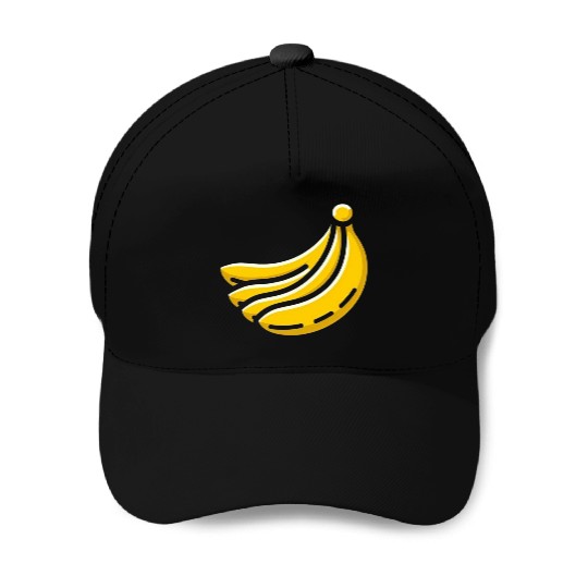 Banana minimalist bananas design food art 1 Baseball Caps