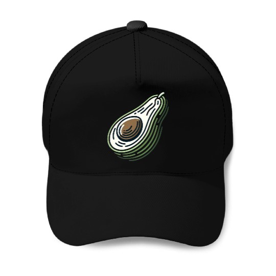 Avocado minimalist avocados design food art 4 Baseball Caps