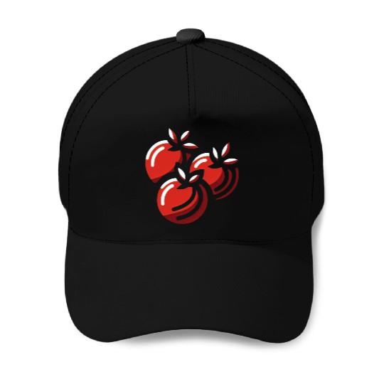 Tomato minimalistic tomatoes design food art Baseball Caps