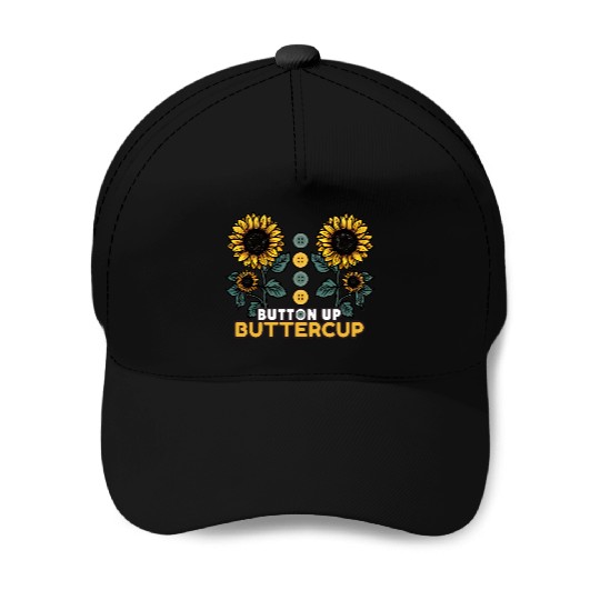 Button Up Buttercup Baseball Caps